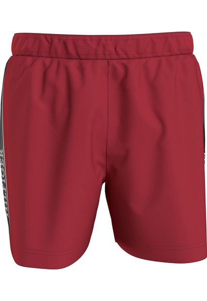 Pantaloneta De Baño Roja Hilfiger Flag Tommy Hilfiger