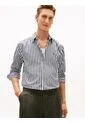 Camisa Negra De Popelín A Rayas TH Flex Tommy Hilfiger de Tommy Hilfiger