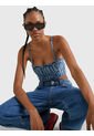 Crop Top Vaquero Con Motivo De Letras Mujer Azul Tommy Jeans de Tommy Hilfiger