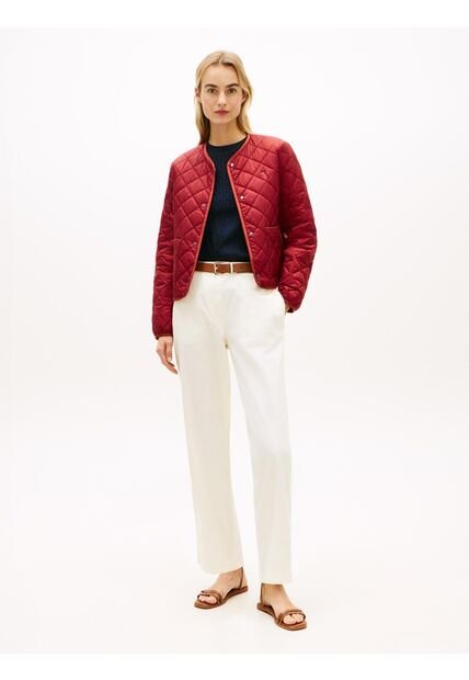 Pantalón Blanco Chino Lavado Slim De Pierna Recta Tommy Hilfiger