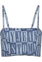 Crop Top Vaquero Con Motivo De Letras Mujer Azul Tommy Jeans de Tommy Hilfiger