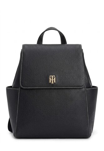 Mochila Negra Con Solapa Tommy Hilfiger Tommy Hilfiger