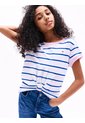 Top Blanco Con Diseño De Rayas Con Logo Tommy Hilfiger de Tommy Hilfiger