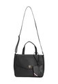Bolso Negro Satchel Con Logo Tommy Hilfiger de Tommy Hilfiger