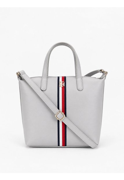 Bolso Beige Tote Con Logo Metalizado Tommy Hilfiger