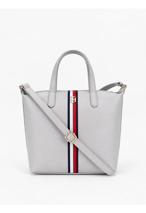 Bolso Beige Tote Con Logo Metalizado Tommy Hilfiger