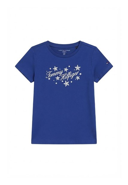 Camiseta Azul Manga Corta Con Logo Script Tommy Hilfiger