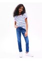 Top Blanco Con Diseño De Rayas Con Logo Tommy Hilfiger de Tommy Hilfiger