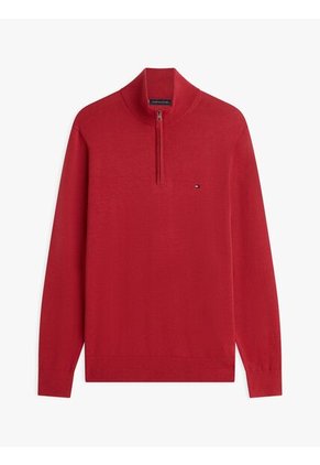 Saco Rojo Con Cuello Perkins Y Cremallera Tommy Hilfiger
