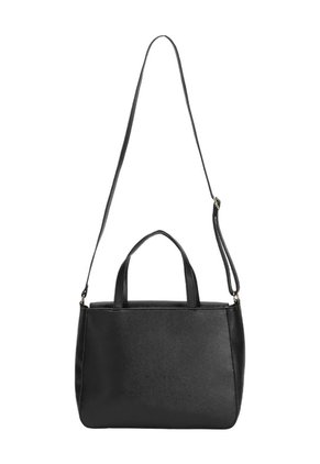 Bolso Negro Satchel Con Logo Tommy Hilfiger