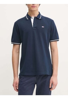 Polo Azul De Corte Regular Con Logo Tommy Jeans