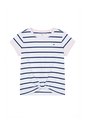 Top Blanco Con Diseño De Rayas Con Logo Tommy Hilfiger de Tommy Hilfiger