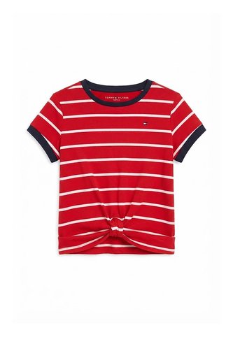 Top Rojo Con Diseño De Rayas Con Logo Tommy Hilfiger Tommy Hilfiger