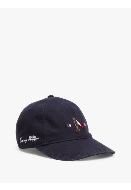 Gorra Azul De Béisbol Con Logo Bordado Tommy Hilfiger