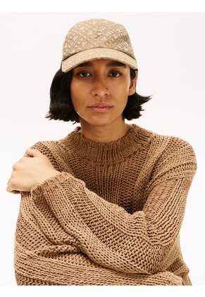 Gorra Beige De Béisbol Con Monograma TH Tommy Hilfiger