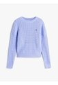 Saco Celeste Amplio De Punto Trenzado Tommy Hilfiger de Tommy Hilfiger