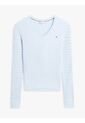 Saco Celeste De Punto Trenzado Con Cuello En V Tommy Hilfiger de Tommy Hilfiger