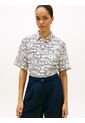 Camisa Blanca De Manga Corta Con Corte Amplio Tommy Hilfiger de Tommy Hilfiger