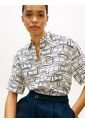 Camisa Blanca De Manga Corta Con Corte Amplio Tommy Hilfiger de Tommy Hilfiger