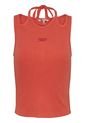 Camiseta Roja Sin Mangas Con Cuello Halter Tommy Jeans de Tommy Hilfiger