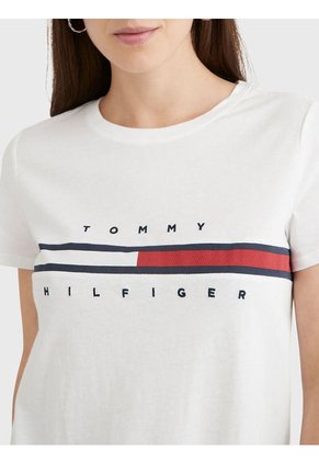 Camiseta Para Damas Blanco Tommy Hilfiger
