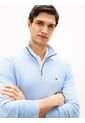 Saco Celeste Con Cuello Perkins Y Cremallera Tommy Hilfiger de Tommy Hilfiger