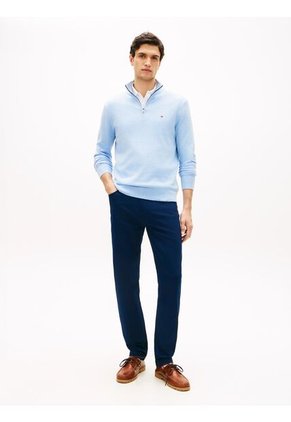 Saco Celeste Con Cuello Perkins Y Cremallera Tommy Hilfiger