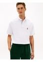 Polo Blanco Archive Crest Con Logo Tommy Hilfiger de Tommy Hilfiger