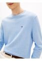 Saco Celeste De Cuello Redondo Con Logo Bordado Tommy Hilfiger de Tommy Hilfiger