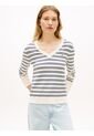 Saco Beige De Punto Con Cuello En V Tommy Hilfiger de Tommy Hilfiger