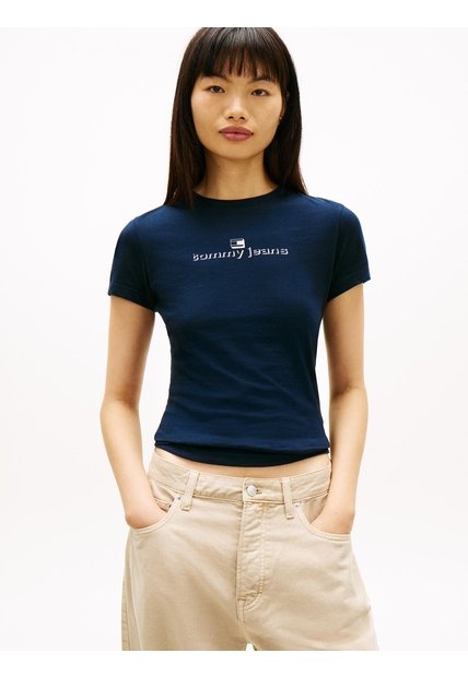 Camiseta Multicolor Essential De Corte Slim Tommy Jeans