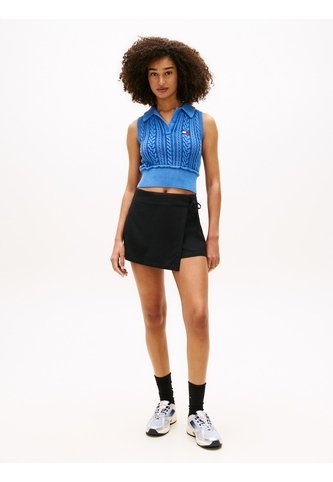 Falda Negro Pantalón De Lino Con Lazada Lateral Tommy Jeans Tommy Hilfiger