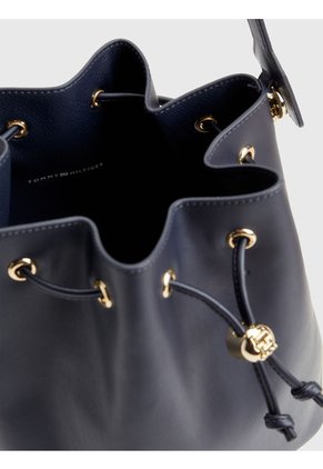 Bolso Bombonera Iconic Con Cordón Ajustable Mujer Azul Tommy Hilfiger