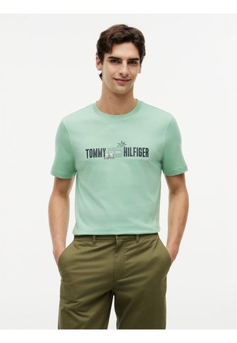 Camiseta Verde De Corte Regular Con Logo Gráfico Tommy Hilfiger Tommy Hilfiger