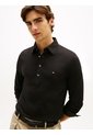 Polo Negro Regular De Manga Larga En Tejido Ligero Tommy Hilfiger de Tommy Hilfiger