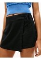 Falda Negro Pantalón De Lino Con Lazada Lateral Tommy Jeans de Tommy Hilfiger