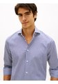 Camisa Azul Flex Collar Con Diseño De Rayas Tommy Hilfiger de Tommy Hilfiger