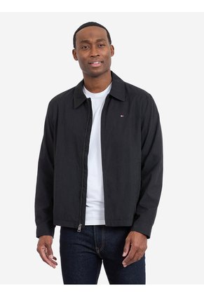 Chaqueta Negra Turin De Corte Ligero Con Logo Tommy Hilfiger