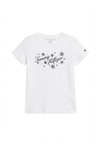 Camiseta Blanca Manga Corta Con Logo Script Tommy Hilfiger Tommy Hilfiger
