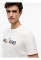 Camiseta Blanca De Corte Regular Con Logo Gráfico Tommy Hilfiger de Tommy Hilfiger