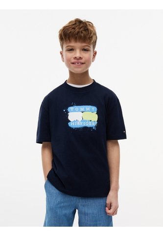 Camiseta Manga Para Niño Corta Con Logo Gráfico Tommy Hilfiger Tommy Hilfiger