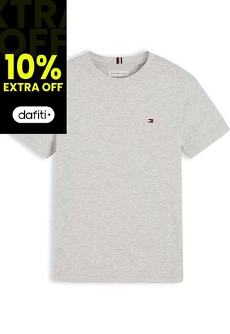 Camiseta Gris Para Niño De Punto Con Logo Bordado Tommy Hilfiger Tommy Hilfiger