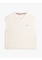 Chaleco Blanco De Punto Trenzado Con Cuello En V Tommy Hilfiger de Tommy Hilfiger