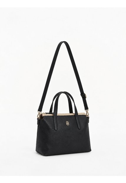 Bolso Satchel Con Placa Metálica Tommy Hilfiger