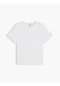 Camiseta Blanca De Cuello Redondo Con Logo Bordado Tommy Hilfiger de Tommy Hilfiger