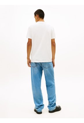 Camiseta Blanca De Punto Con Logo Con La Firma Tommy Jeans