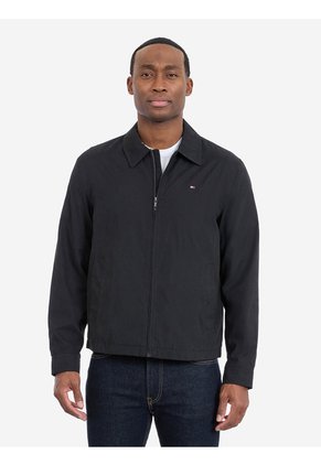 Chaqueta Negra Turin De Corte Ligero Con Logo Tommy Hilfiger