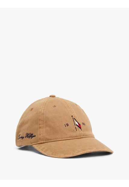 Gorra Naranja De Béisbol Con Logo Bordado Tommy Hilfiger