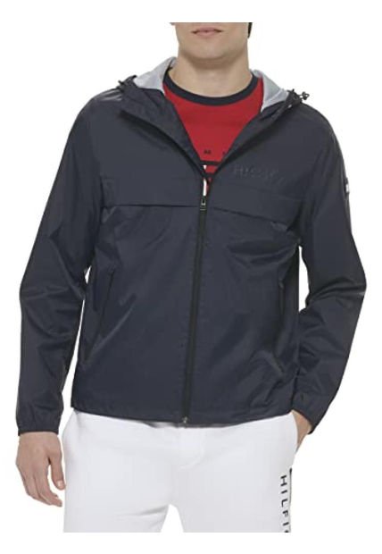 Chaqueta Azul Manga Larga Con Cierre De Cremallera Tommy Hilfiger