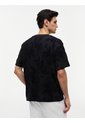Camiseta Negra De Cuello Redondo Con Estructura Jacquard Tommy Hilfiger de Tommy Hilfiger